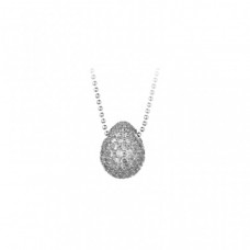 Tatiana Fabergé No9 - Moonlight halsband silver/cz