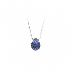 Tatiana Fabergé No9 Blue Lake halsband silver/blå cz